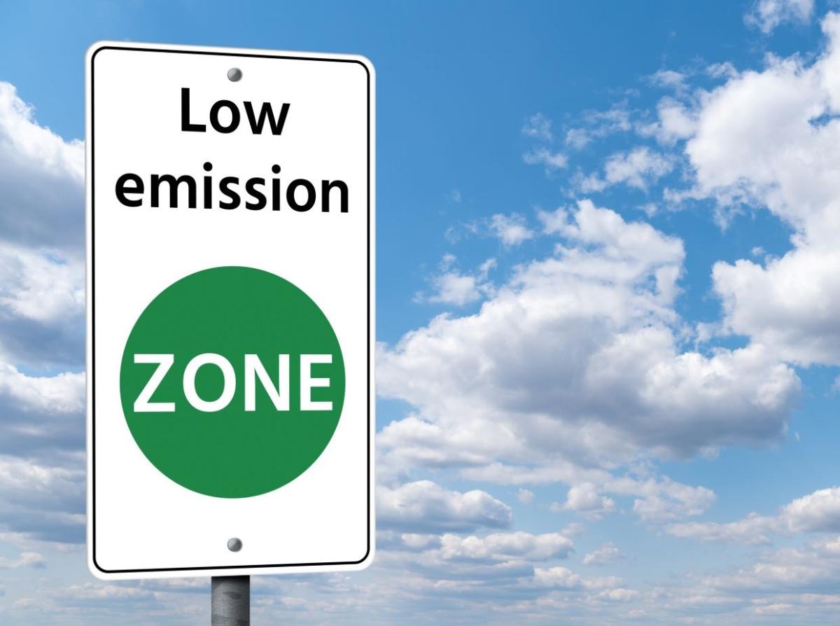 Signal routier Low emission zone / Signaal routier Lage emissiezone